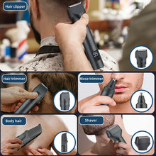 Load image into Gallery viewer, Men&#39;s 5-in-1 Multifunctional Grooming Set IPX6 Waterproof Hair Clipper Nose Hair Trimmer Shaver High-power