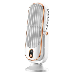 Air Cooling Fan USB Rechargeable 1800mAh Tower Table Fan 5 Speeds Refrigeration Air Conditioning Fan Brushless Motor LED Display