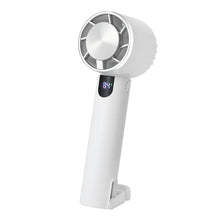 Load image into Gallery viewer, USB Rechargeable Mini Pocket Handheld Small Cooling Fan Portable Office Desktop Digital Display Cooler 3 Speed Foldable with Hook