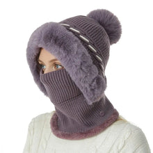 Load image into Gallery viewer, Warmer Knitted Hat Casual Winter Plush Ears Protection Cap Multipurpose Beanie Cap Outdoor
