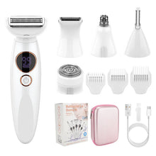 Load image into Gallery viewer, 5 in1 Lady Shaver Electric Razor for Women Cordless Electric Face Shavers Eyebrow Trimmer Painless Bikini Trimmer Hair Removal