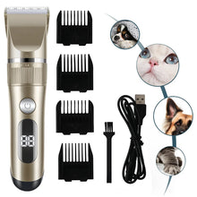 Load image into Gallery viewer, Professional Cat Dog Hair Clipper All Metal Rechargeable Pet Trimmer Cat Shaver Cutting Machine Puppy Grooming Haircut Low Noice