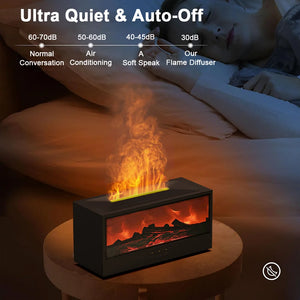 Fireplace Humidifier Flame Aroma Diffuser Fire Humidifier Essential Oil Diffuser Fragrance Diffuser for Room Home Aromatherapy