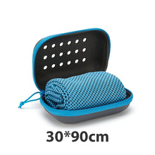 Load image into Gallery viewer, Quick Drying Cooling Towel Soft Breathable Chilly Sweat Absorption Cold Towel with Storage Box Sports Running Yoga Gym Club