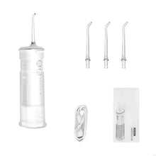 Load image into Gallery viewer, USB Rechargeable Water Flosser Portable Dental Water Jet 200ML IPX7 Waterproof Teeth Cleaner with 3 Jet Tip DIY Modes