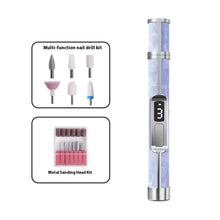 Load image into Gallery viewer, Low Noise Electric Nail Drill Multiple Gears 4 Gears Adjustable Nail Polishing Machine Rechargeable Nails Sander File Set