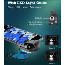 Load image into Gallery viewer, 200X Phone Microscope with CPL Lens/LED Light/Universal Clip for IPhone/Andriod Phone To Enjoy Microworld for Kids and Adults