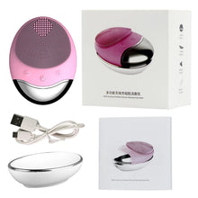 Load image into Gallery viewer, Electric Face Cleaner Sonic Silicond Facial Cleansing Brush Electric Ultrasonic Vibrating Face Massager Mini Pore Deep Cleaning