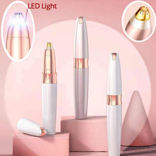 Load image into Gallery viewer, Electric Eyebrow Trimmer USB Charging Hair Removal Razor Portable Facial Hair Shaver with LED Light for Women Eyebrow Repairing