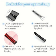 Load image into Gallery viewer, Heated Lash Curler USB Rechargeable Electric Eyelash Curler Wand Intelligent Memory Function Eyelash Curling Tool For Travel