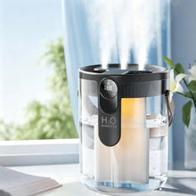 Load image into Gallery viewer, 1.5L Air Humidifier Large Capacity Home Humidifier Silent Mist Maker 1800mAh Battery USB Rechargeable Humidifier with LED Light