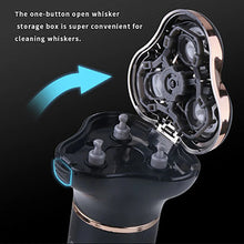 Load image into Gallery viewer, Electric Shaver Rechargeable Wet Dry Use Razor IPX7 Waterproof Mini Shaving Machine for Men 3D Rotary Sharp Blade