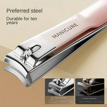 Load image into Gallery viewer, 4PCS/Set Portable Stainless Steel Nail Clipper Set Professional Nail Enhancement Set With Rotating Bag For Home Beauty Salons