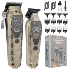 Load image into Gallery viewer, 2 in 1 All-metal Electric Hair Clippers Set High-power Hair Trimmer for Men Barber Hair Cutting Machine Tools
