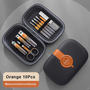 10Pcs Nail Clipper Set Beautifully Packaged Travel Kit Nail Clipper Set Portable Complete Second Opening Nail Art