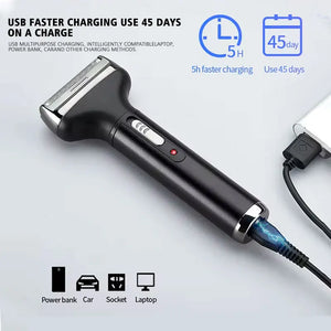 Electric Shaver Razor Cordless Beard Trimmer for Men 4 in 1 Ear and Nose Hair Trimmer Clipper Professional Body Grooming Kit