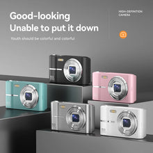 Load image into Gallery viewer, 50MP Digital Camera 1080P HD Small Portable  CMOS Student Party Mini Camera 16x Zoom 2.4in Entry-level Retro ABS Anti Shake