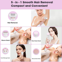 Load image into Gallery viewer, 5-in-1 Hair Cleaning and Maintenance Set LCD Digital Shaver Full Body Hair Removal Device Private Area Hair Removal Mach