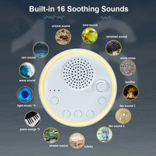 Load image into Gallery viewer, White Noise Machine Mini Baby Sleep Machine 16 Soothing Sounds 15/30/60min Timer for Baby Kids Adults Sleeping Relaxing