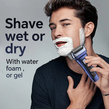Load image into Gallery viewer, Electric Razor for Men Wet &amp; Dry Foil Shaver with 3-Blade &amp; Edge Shaving Area Digital Power Display Men's Electric Foil Shavers