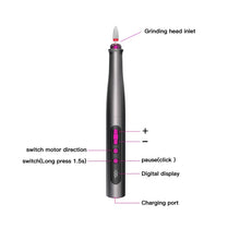 Load image into Gallery viewer, Electric Nail Sander Drill Manicure Machine Supplies for Professional Polisher Stylist Set Rechargable Wireless Portable Cordles