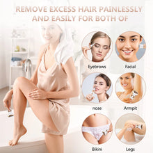 Load image into Gallery viewer, Body Epilator For Women Hair Remover Bikini Trimmer Face Hair Removal Painless Depilator Electric Shaver Eyebrow Hair Trimmer