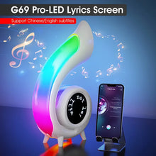 Load image into Gallery viewer, Portable Wireless Bluetooth Speaker with Lyrics Subtitles Night Light Alarm Clock Speaker Suitable Bedside Living Room Decorate