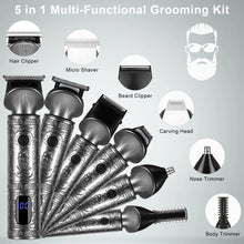 Load image into Gallery viewer, 6 In 1 Hair Clipper Sets Fast USB Charging Electric Shaver Washable Blade Professional LCD Display Body Trimmer Home Use Travel
