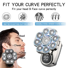Load image into Gallery viewer, 9 Blades Multi Grooming Kit Digital Display Electric Shaver Hair Trimmer Beard Rlectric Razor Wet Dry Men Facial Shaving Machine