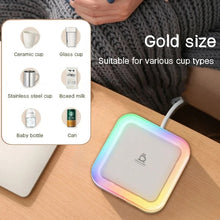Load image into Gallery viewer, Coffee Mug Warmer DC5V USB Cup Warmer 3 Gear Temperature Heating Coasters Plate Pad for Tea Water Milk with Colorful Night Light