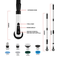 Load image into Gallery viewer, Electric Cleaning Brush 8 in 1 Multifunctional Household Wireless Rotatable Cleaning Brush For Bathroom Kitchen Windows Toilet