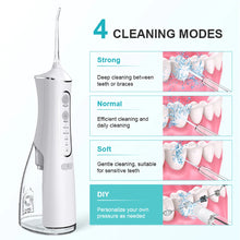 Load image into Gallery viewer, DIY PSI Dental Water Jet Pick Flossser Thread Oral Irrigator for Teeth Cleaning 300ml 4 Modes Portable Powerful Mouth Washing