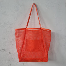 Load image into Gallery viewer, Spring Summer Solid Color Hollow Mesh Tote Bag Large Capacity Travel Shoulder Tote Bag Daily Beach Swimming Gym Shopping Bag