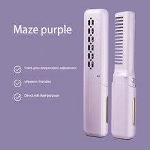 Load image into Gallery viewer, Cordless Compact Hair Straightening Brush Automatic Power Off Protection Portable A Smooth Comb Not Harmful To Hair Anti-scald