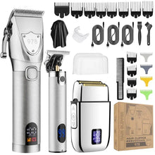 Load image into Gallery viewer, Hair Trimmer for Men Metal Body  Hair Clipper LCD Digital Display Men's Oil Engraving Electric Razor Set