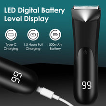 Load image into Gallery viewer, Men's Groin Body Hair Trimmer Rechargeable Electric Shaver For Pubic Ball Bikini Chest Hair Shaver Ceramic Blade Razor Epilator