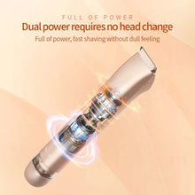 Load image into Gallery viewer, Double Head Electric Shaver Portable Body Epilator 2 in 1 Lady Electric Shaver for Hair Removal Wet and Dry Use