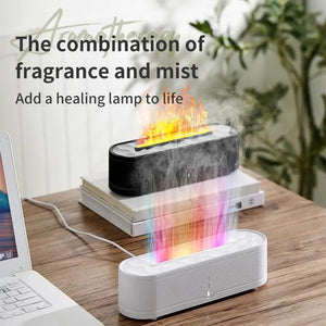 Flame Humidifier Creative Fogger LED Oil Lamp Difusor Aroma Diffuser Air Humidifier Ultrasonic Cool Mist Home Accessories