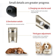 Load image into Gallery viewer, Professional Cat Dog Hair Clipper All Metal Rechargeable Pet Trimmer Cat Shaver Cutting Machine Puppy Grooming Haircut Low Noice