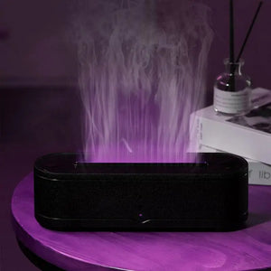 Flame Humidifier Creative Fogger LED Oil Lamp Difusor Aroma Diffuser Air Humidifier Ultrasonic Cool Mist Home Accessories