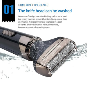 4-in-1 Multi-function Hair Trimmer Electric Hair Clipper Rechargeable Haircut Waterproof Wireless Shaver Beard Nose Ear