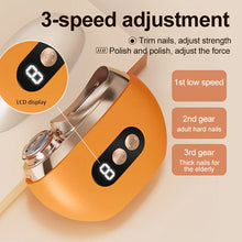 Load image into Gallery viewer, 3-in-1 Electric Nail Clipper with Anti-Pinching Grinding Illumination and Polishing Functions Features LED Digital Display and P