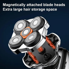 Load image into Gallery viewer, Head Shavers Upgraded 6-in-1 Electric Razor for Bald Men 5D Floating Shaving Rotary Shaver Grooming Kit IPX7 Waterproof Wet Dry