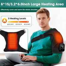 Load image into Gallery viewer, Electric Heated Vibration Shoulder Massage Pad Heating Massager for Shoulder Hot Compress Thermal Joint Brace Muscle Relaxation
