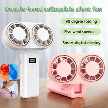 Load image into Gallery viewer, Intelligent Digital Handheld Fan Mini Portable Office Rechargeable Handheld Fan