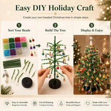 Load image into Gallery viewer, Handmade Bead Weaving Christmas Tree DIY Kit Desktop Holiday Decoration Beaded Xmas Ornament Festive Craft Present