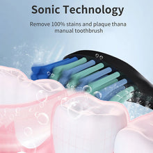 Load image into Gallery viewer, Electric Sonic Toothbrush Rechargeable Electronic Tooth Brushes 5 Brushing Modes IPX7 Waterproof With Replacement Heads