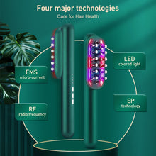 Load image into Gallery viewer, Electric RF Hair Care Comb Micro Current Massage Comb Hair Conditioner LED Colored Light Radio Frequency Hot Compress Scalp Care