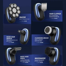 Load image into Gallery viewer, Head Shavers for Bald Men 9D Electric Rotary Shaver Multifunctional Mens Bald Head Shaver Cordless Electric Razor for Men