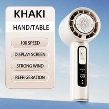 Load image into Gallery viewer, Portable Handheld Turbo Fan 100 Wind Speeds Adjustable Mini Personal Fan Battery Operated Electric Eyelash Fan